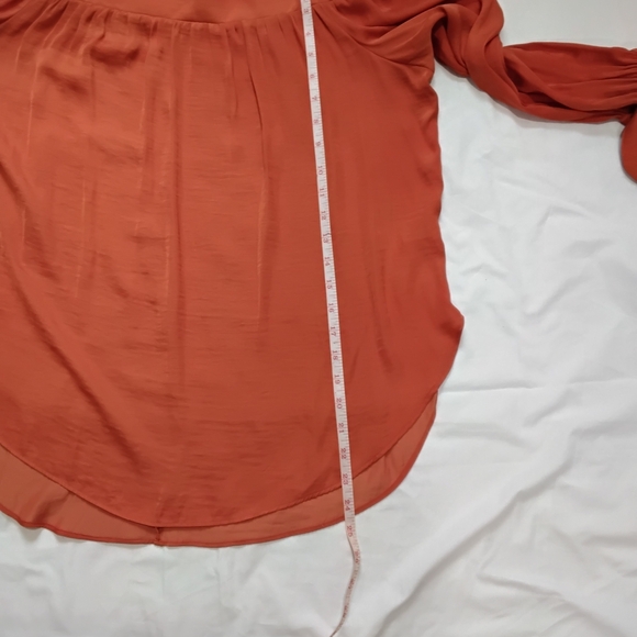 BISOU BISOUWomen's Off-Shoulder Orange Skirt SIZE XL - Picture 6 of 8